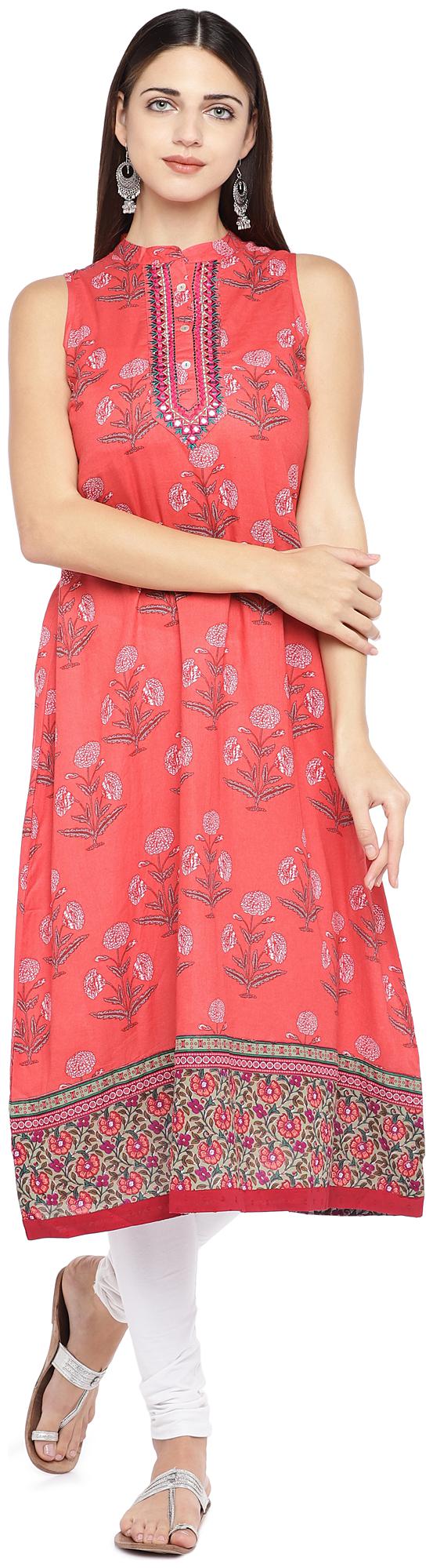 

Globus Cotton Daily Women Kurta Peach