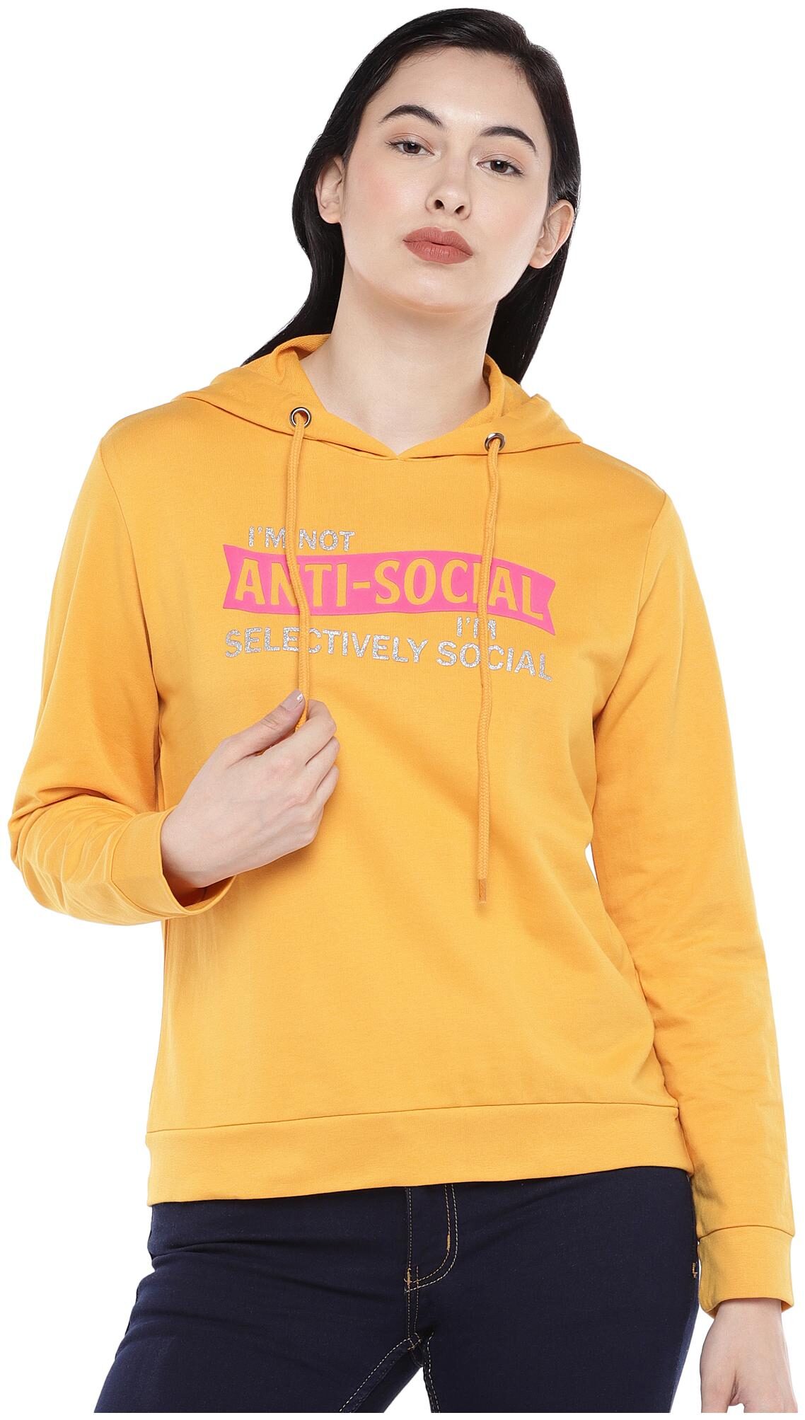 

Globus Women Printed Sweatshirt - Yellow