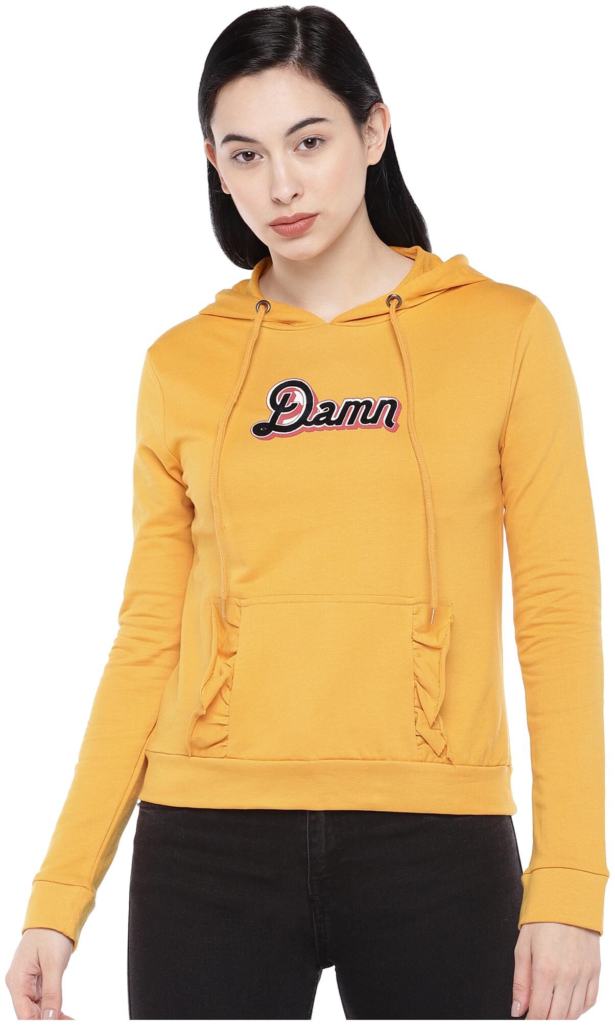 

Globus Women Printed Sweatshirt - Yellow