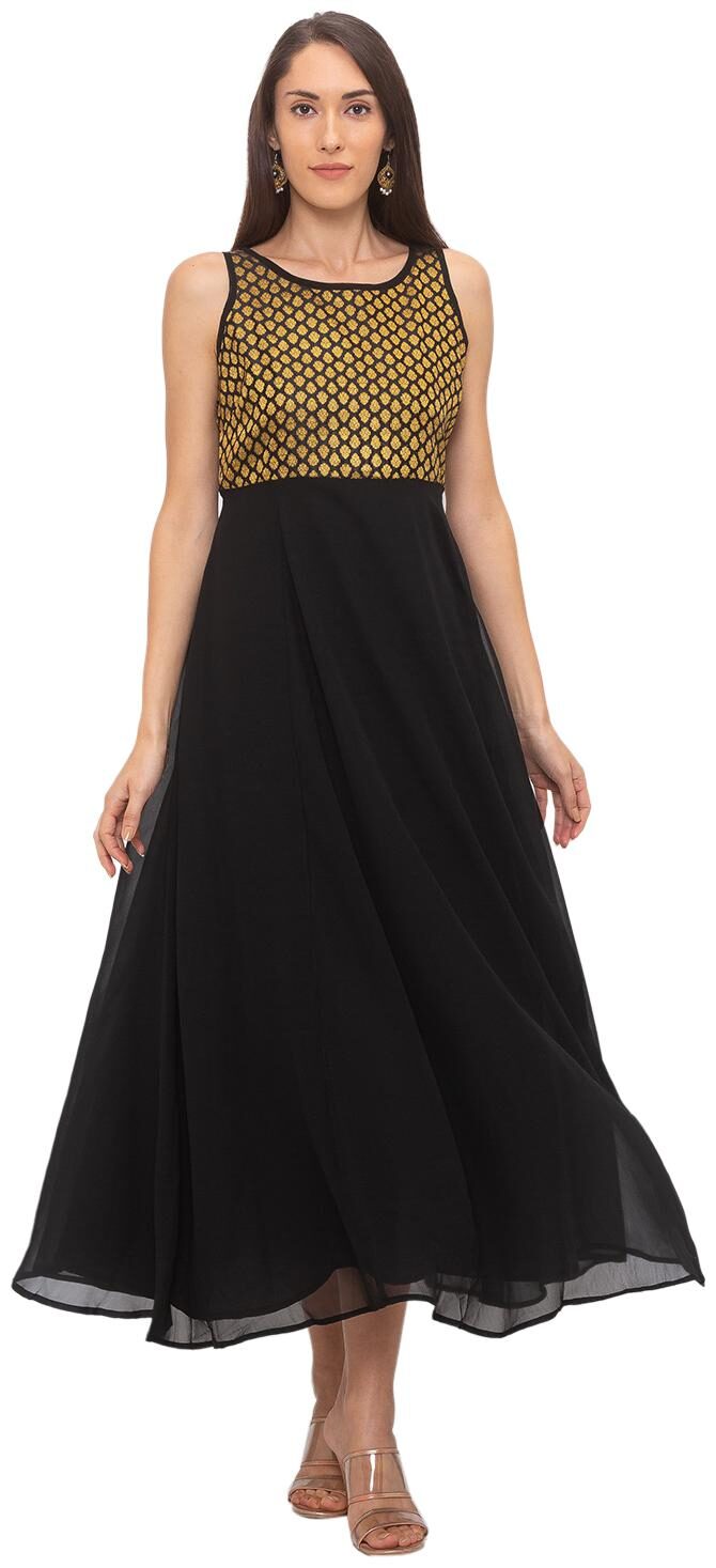 

Globus Black Gold Printed Maxi dress