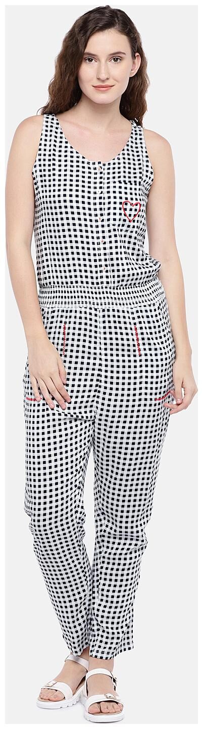 

Globus Checked Jumpsuit - Navy
