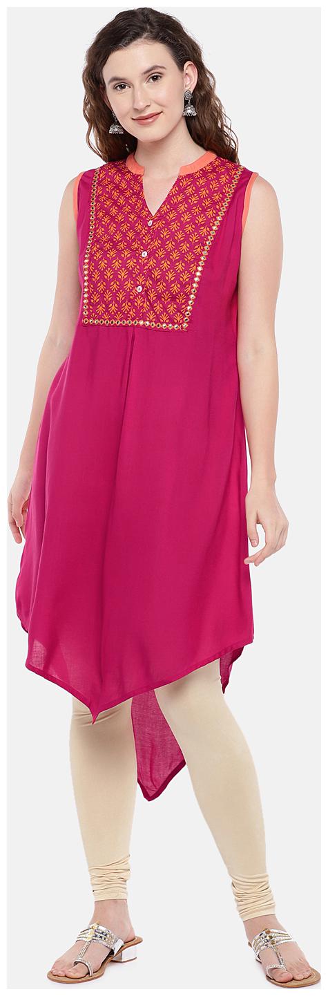 

Globus Cotton Printed Women Kurta - Pink