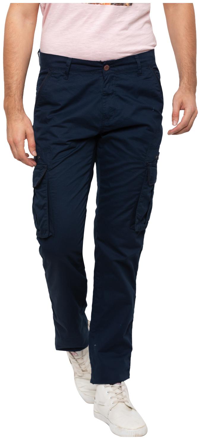 

Globus Men Navy blue Solid Slim fit Cargos