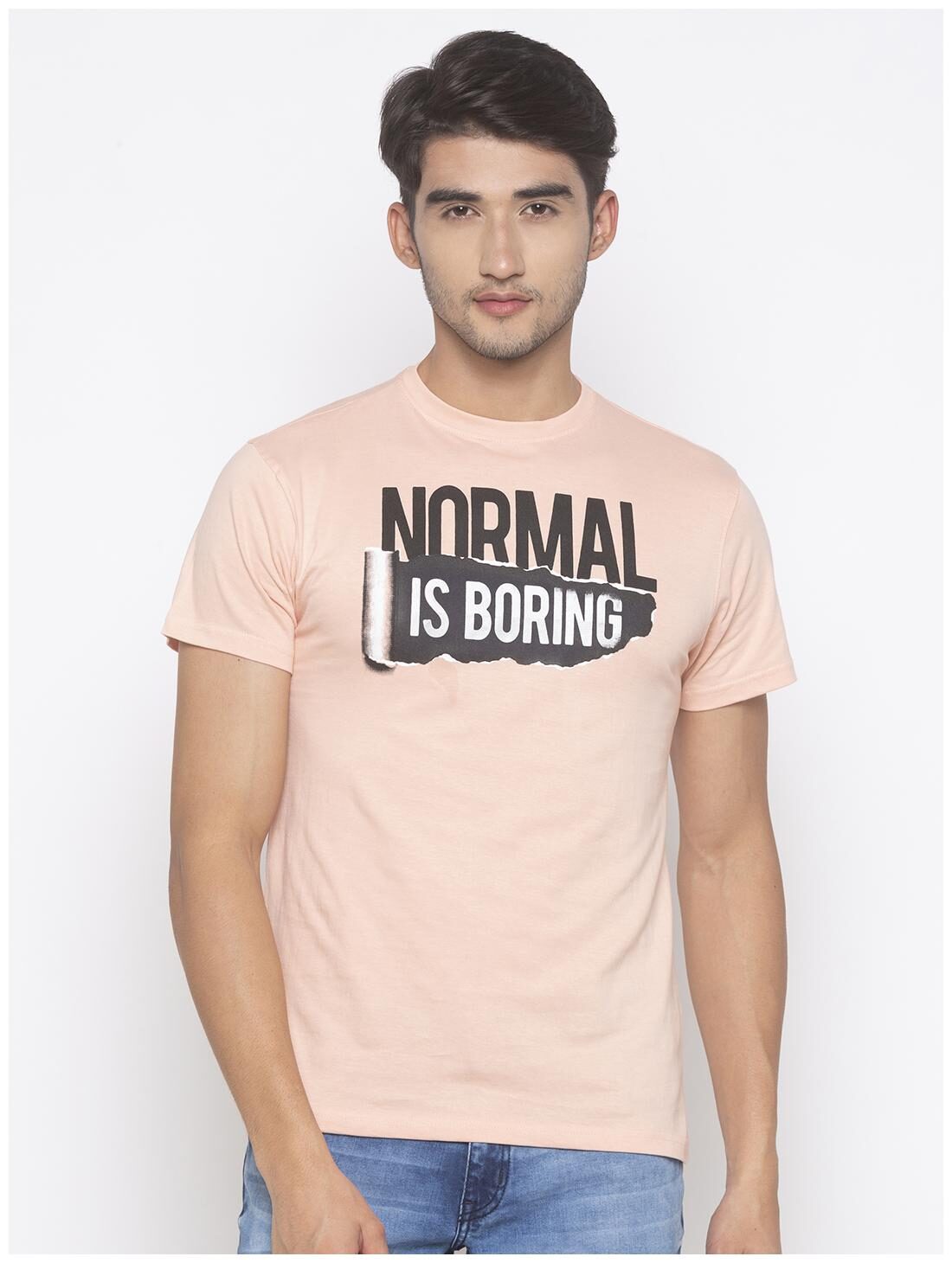 

Globus Men Pink Regular fit Cotton Round neck T-Shirt - Pack Of 1