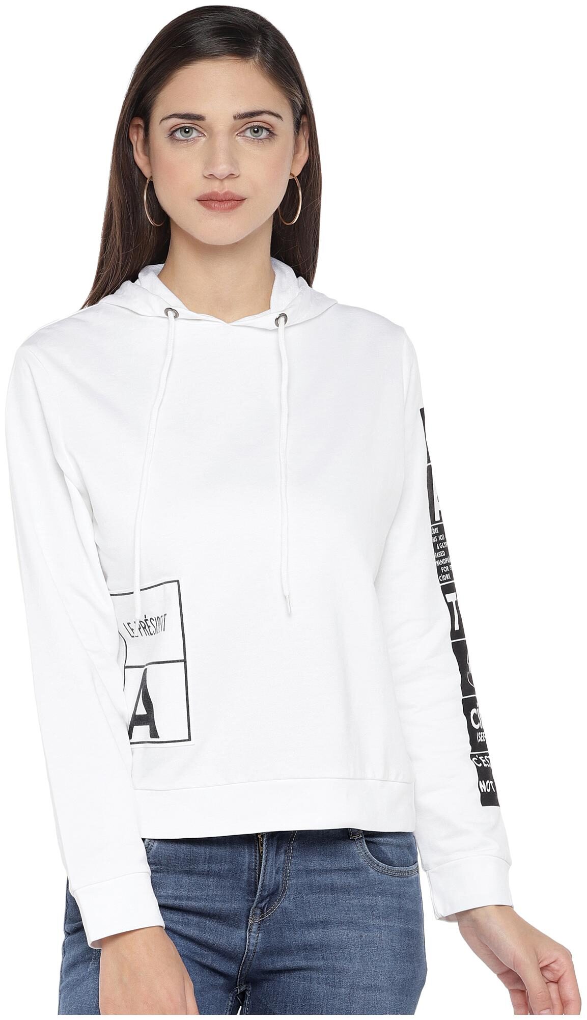 

Globus Women Solid Sweatshirt - White