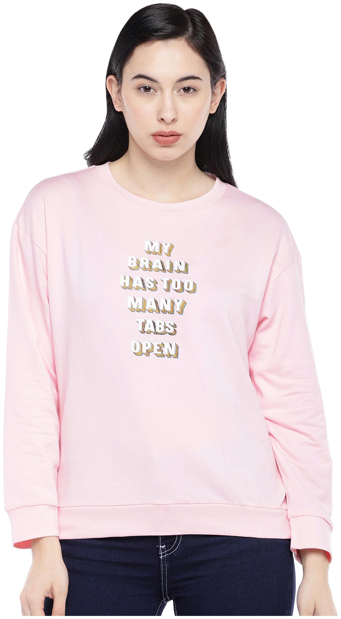 

Globus Women Printed Sweatshirt - Pink