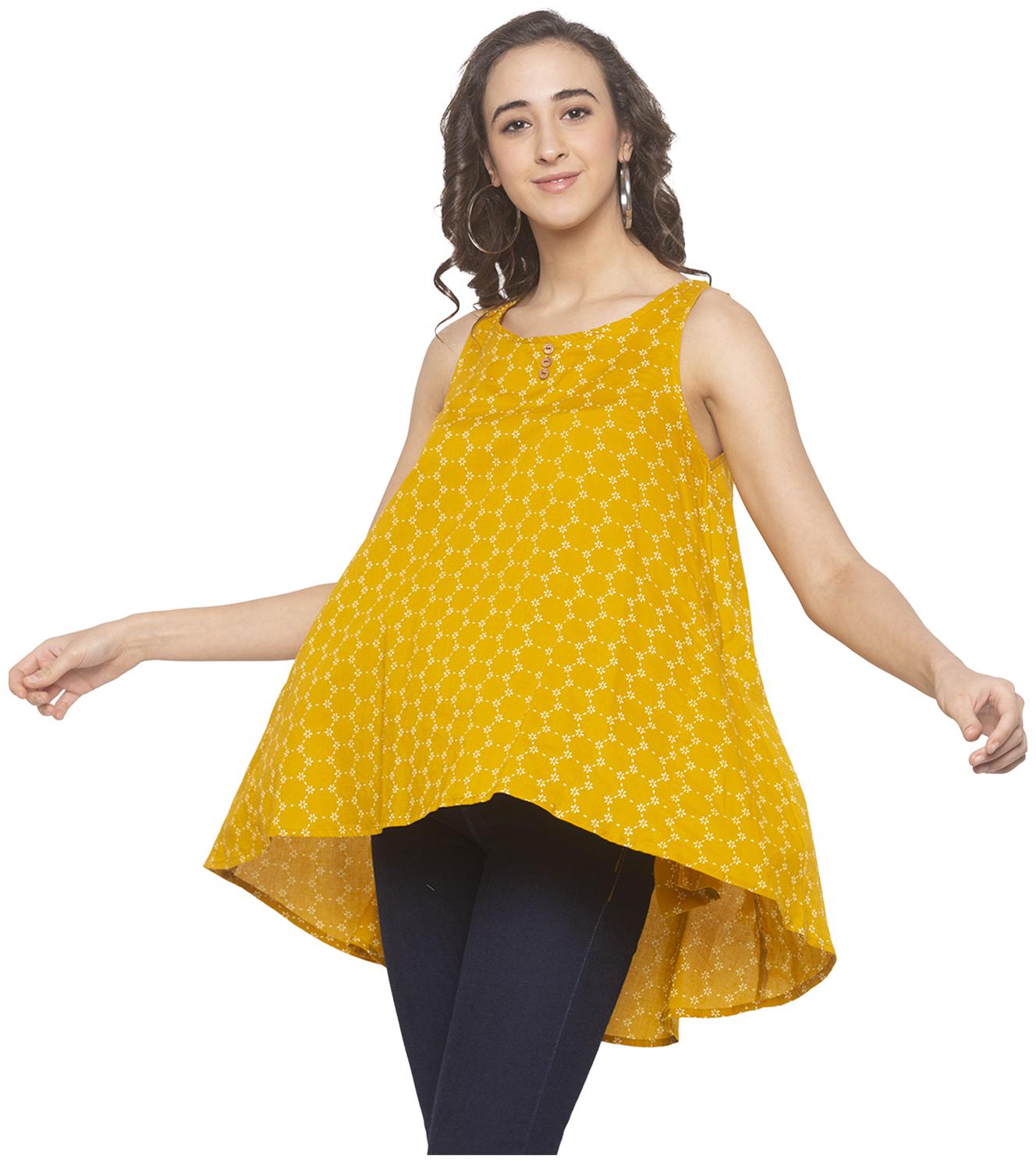

Globus Women Printed Kaftan - Yellow