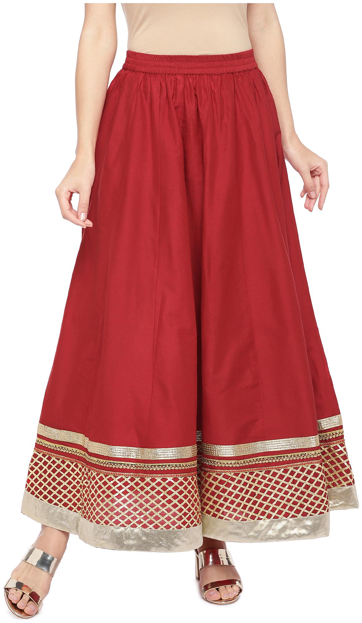 

Globus Lace Flared skirt Maxi Skirt - Red
