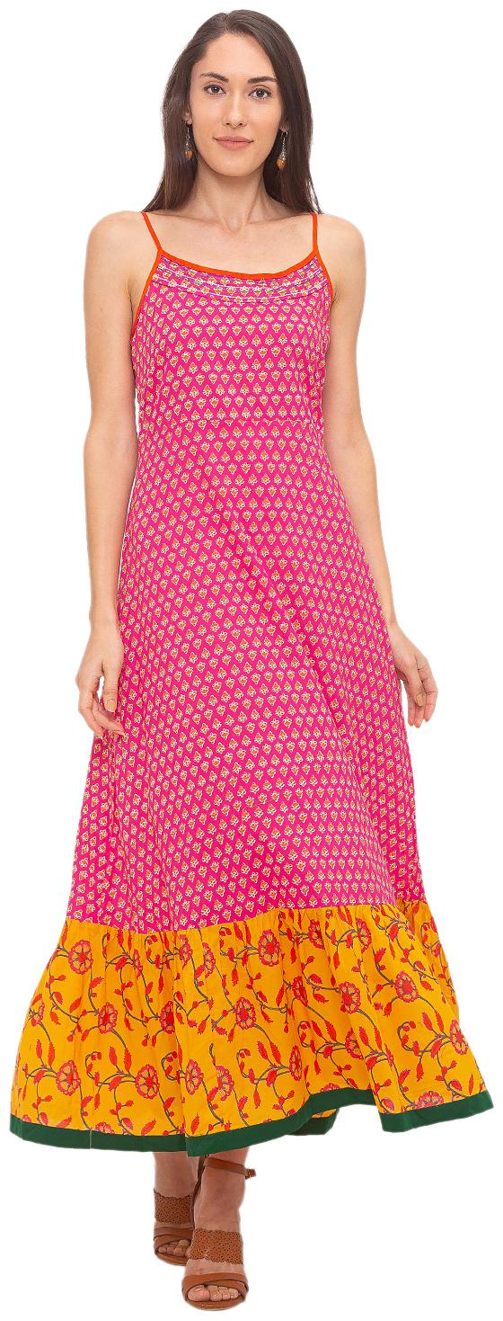 

Globus Pink Printed Maxi dress