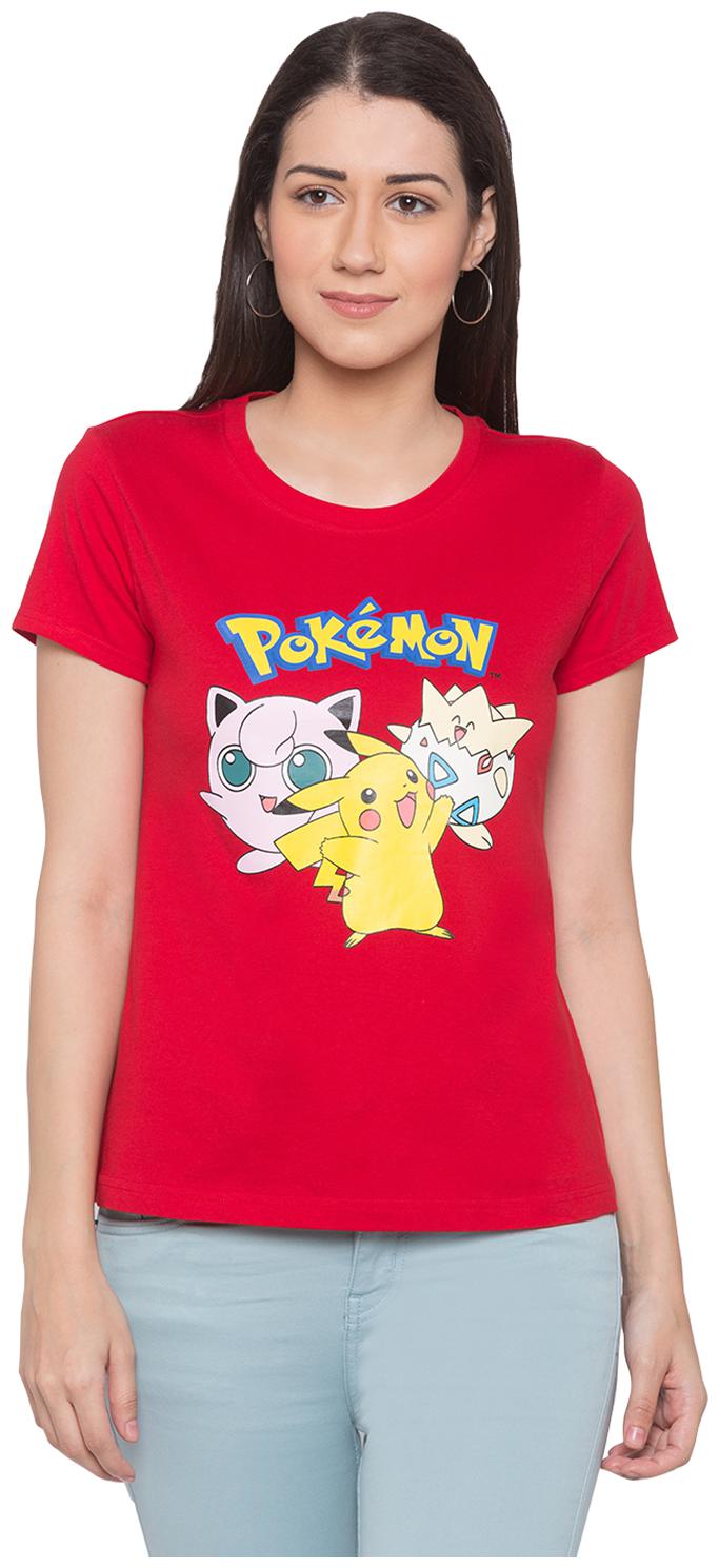 

Globus Women Red Regular fit Round neck Cotton T shirt