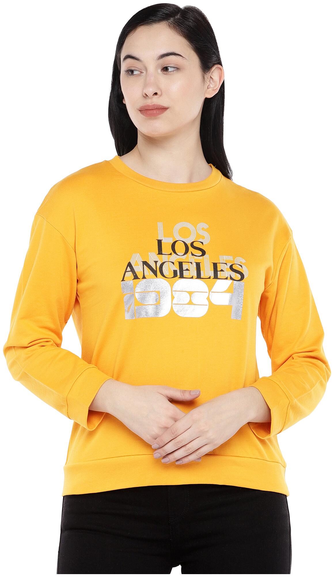 

Globus Women Printed Sweatshirt - Yellow
