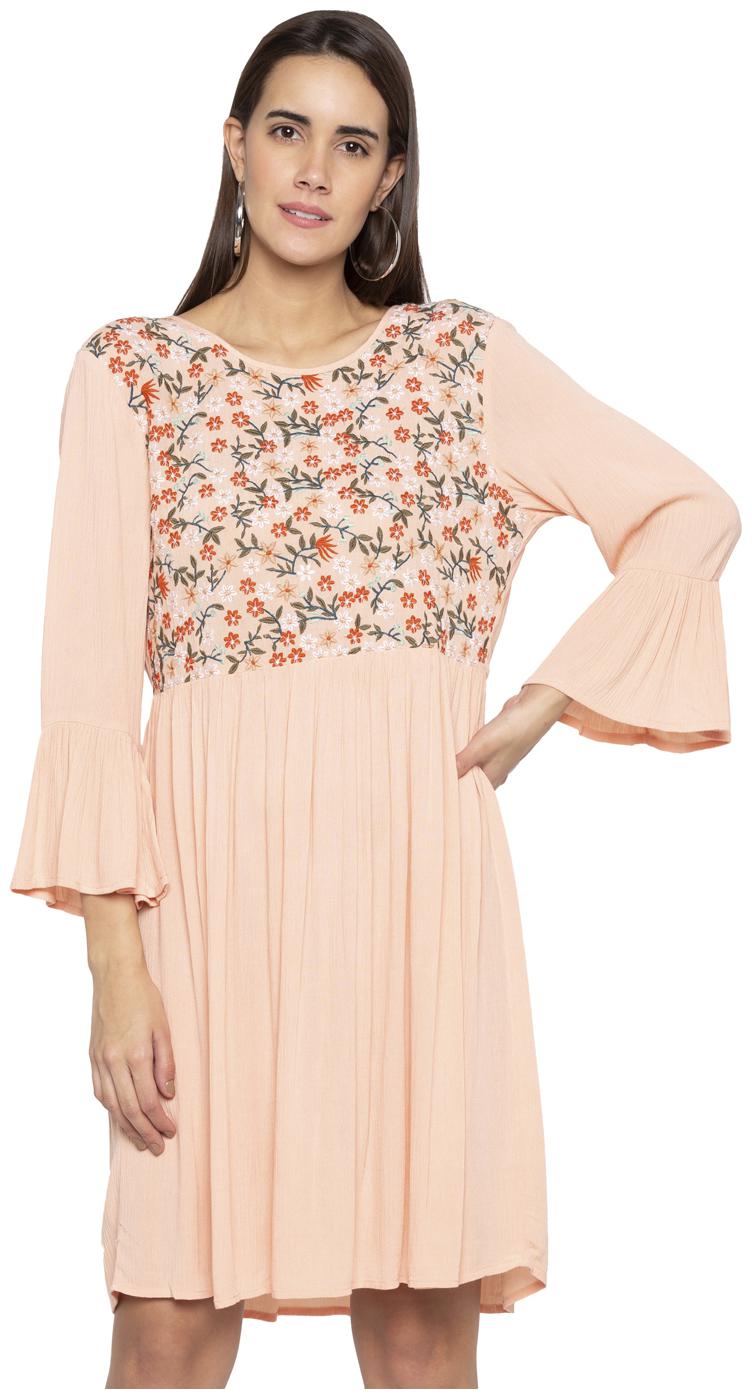 

Globus Pink Floral Fit flare dress