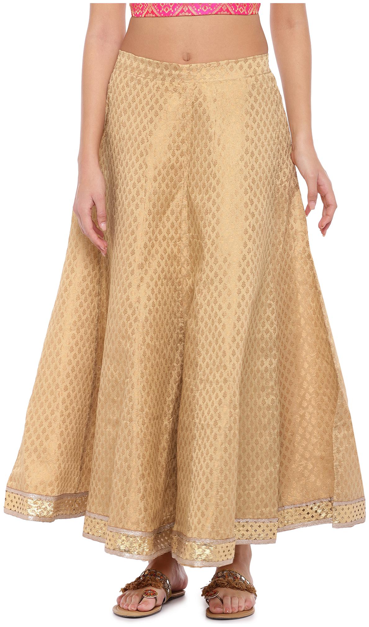 

Globus Printed Flared skirt Maxi Skirt - Gold
