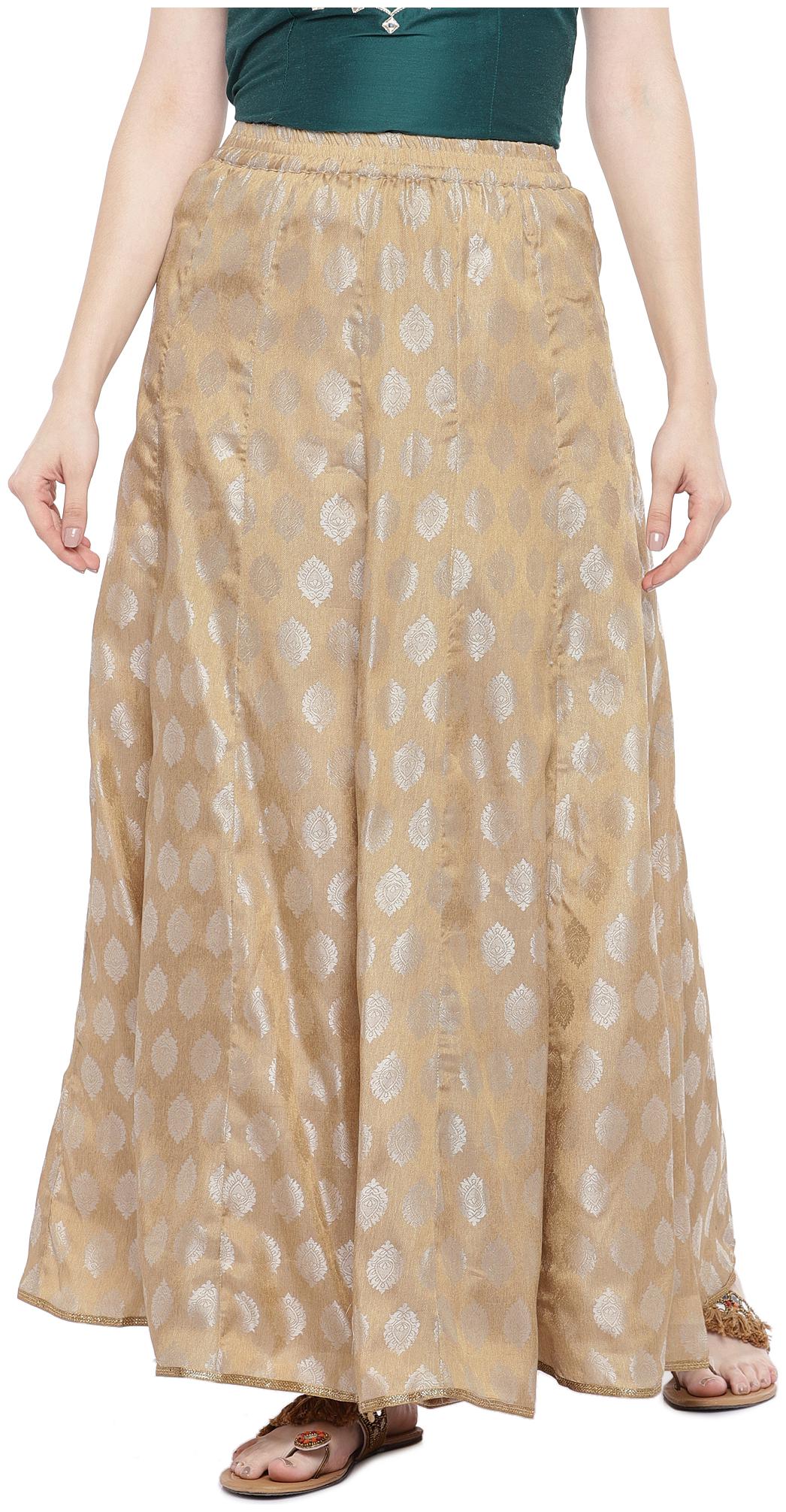 

Globus Printed Flared skirt Maxi Skirt - Gold