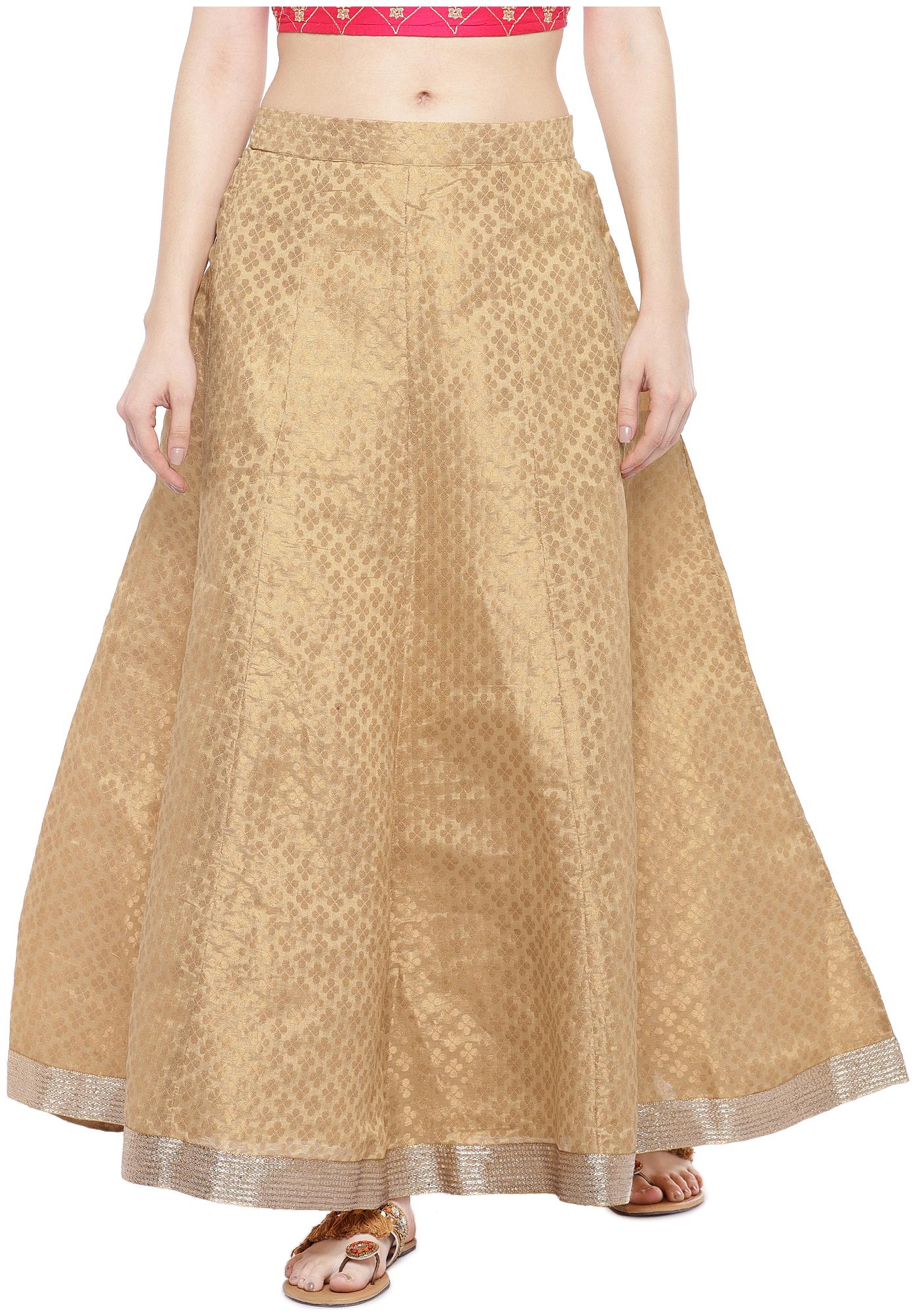 

Globus Printed Flared skirt Maxi Skirt - Gold