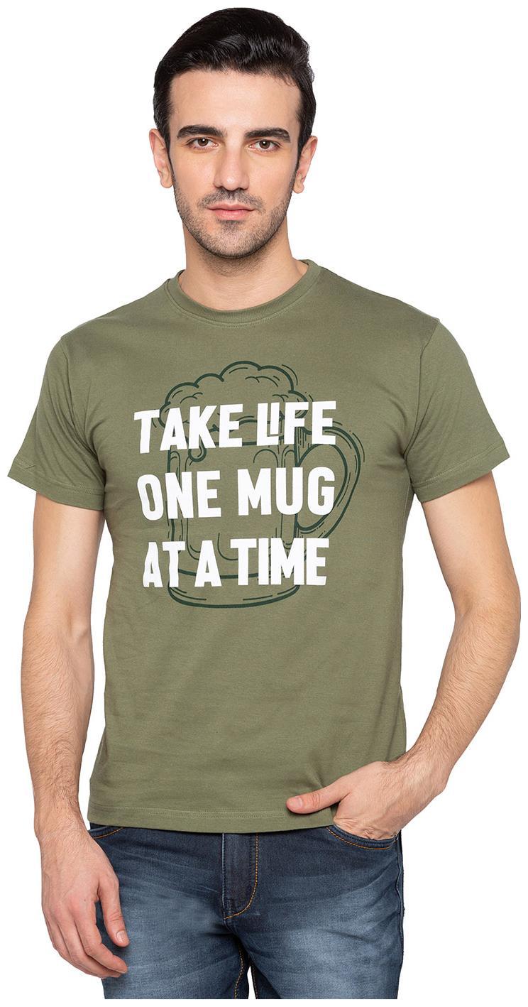 

Globus Men Green Slim fit Cotton Round neck T-Shirt - Pack Of 1
