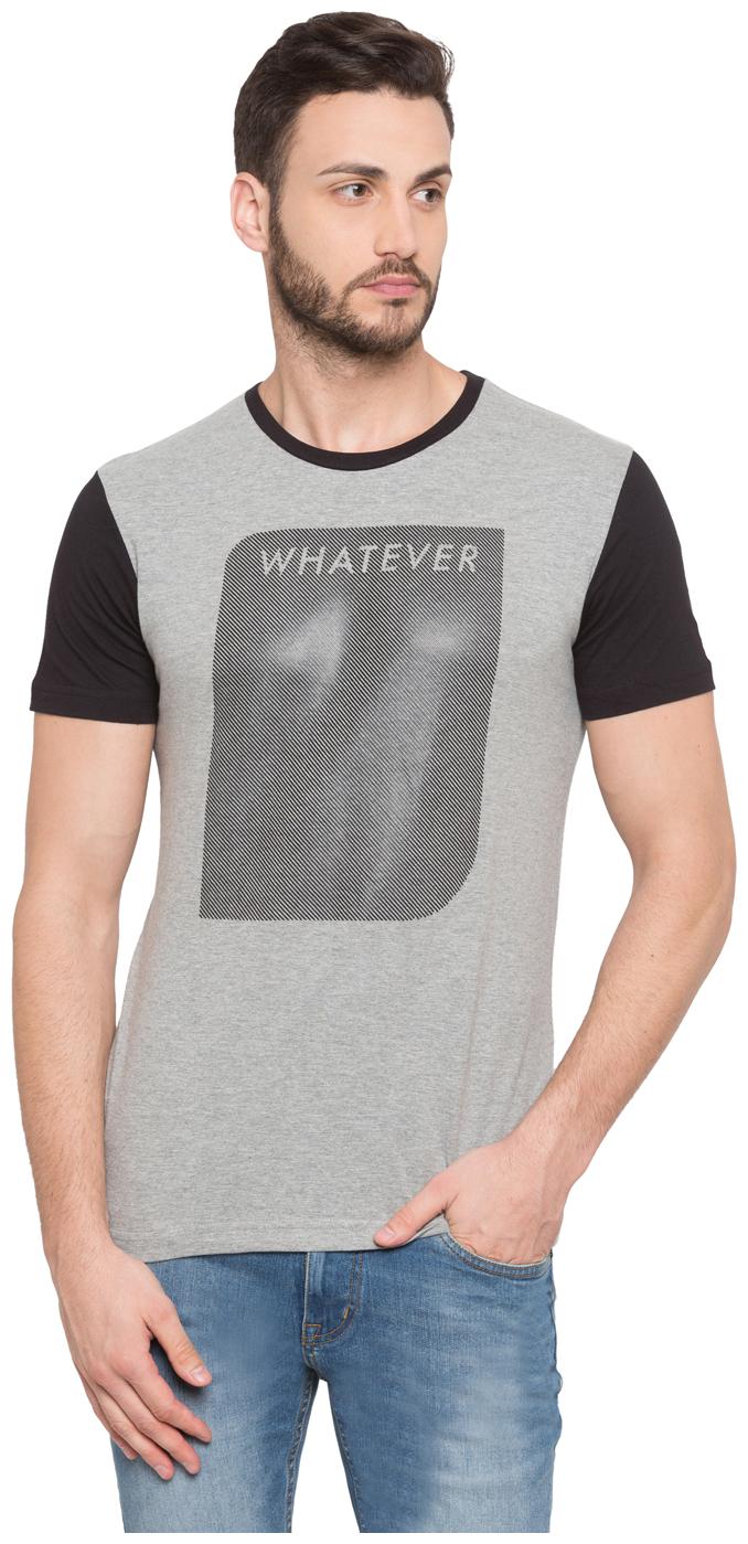 

Globus Men Grey Slim fit Cotton Round neck T-Shirt - Pack Of 1