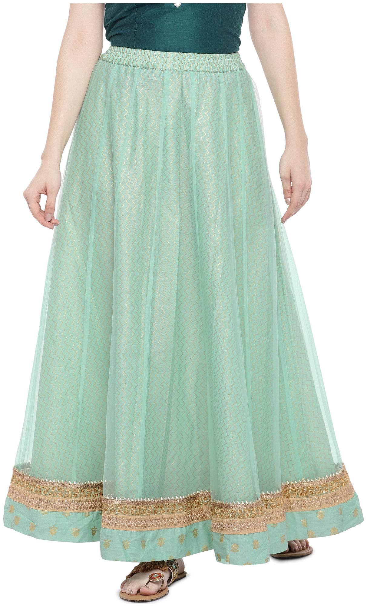 

Globus Printed Flared skirt Maxi Skirt - Green