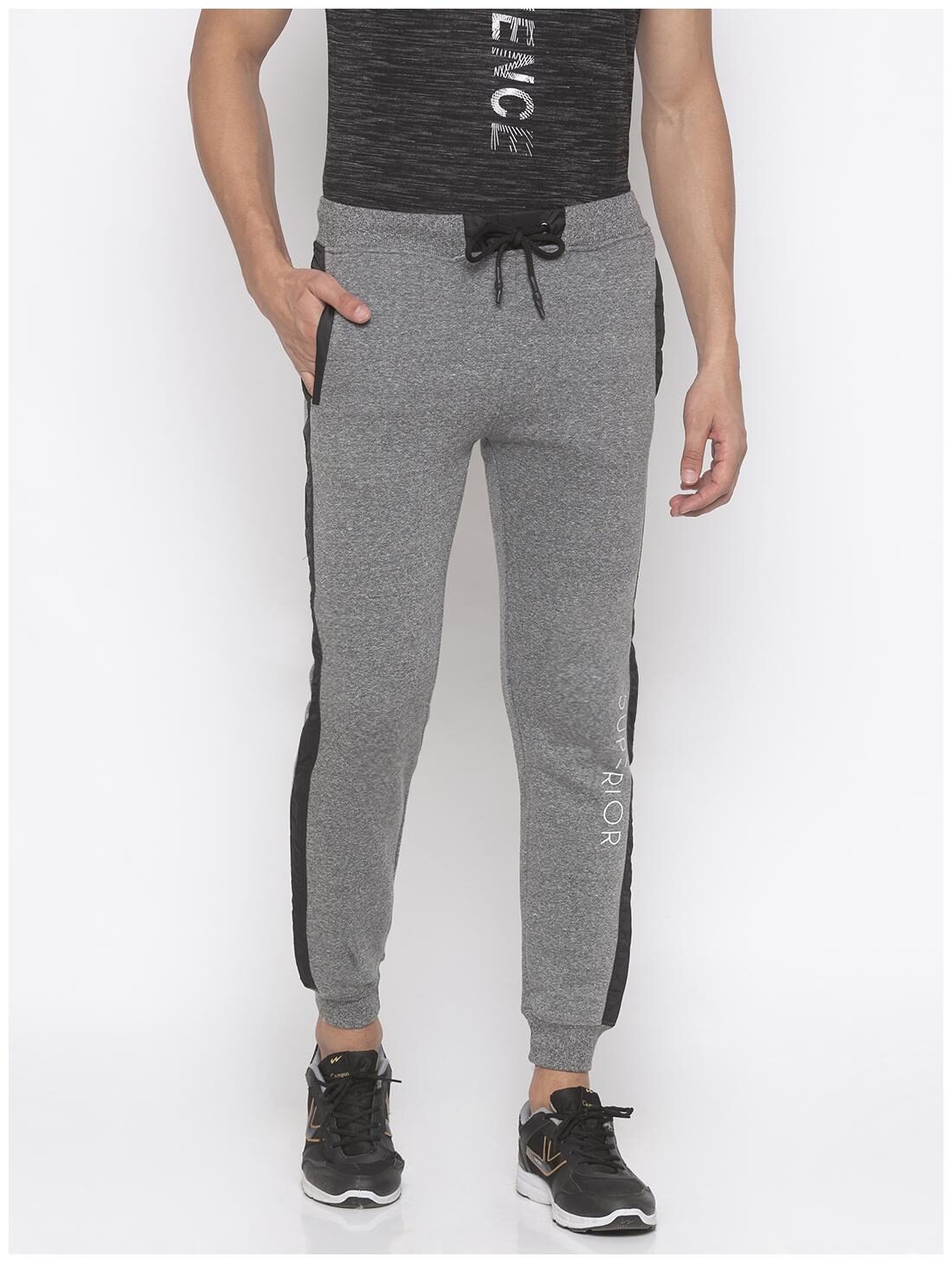 

Globus Men Grey Textured Slim fit Joggers