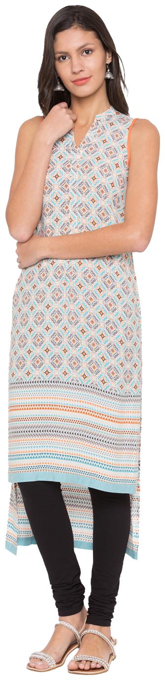 

Globus High Low Printed Kurta