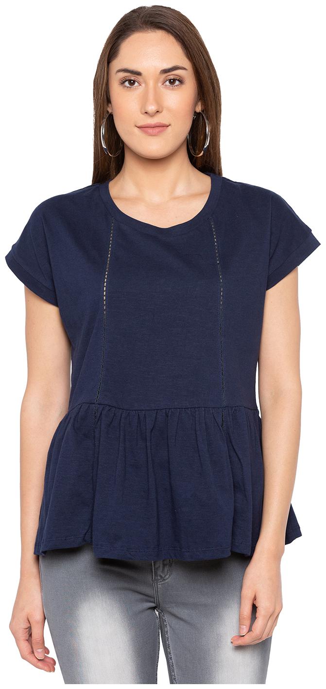 

Globus Women Solid Regular top - Blue