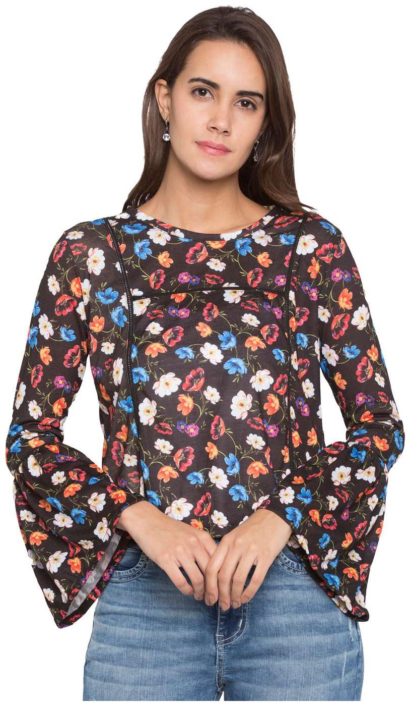 

Globus Women Solid Regular top - Black