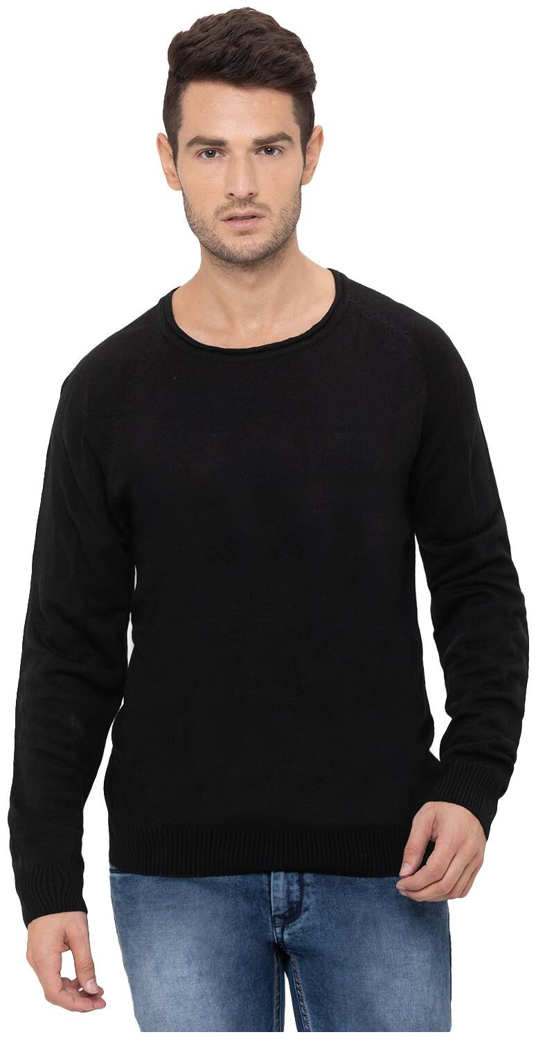 

Globus Men Black Round neck Pullover