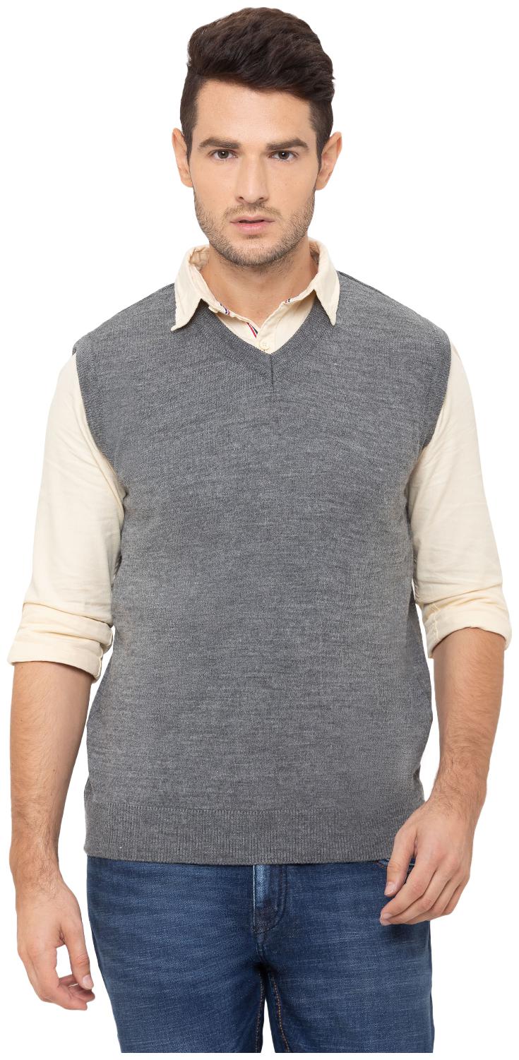 

Globus Men Grey V neck Pullover