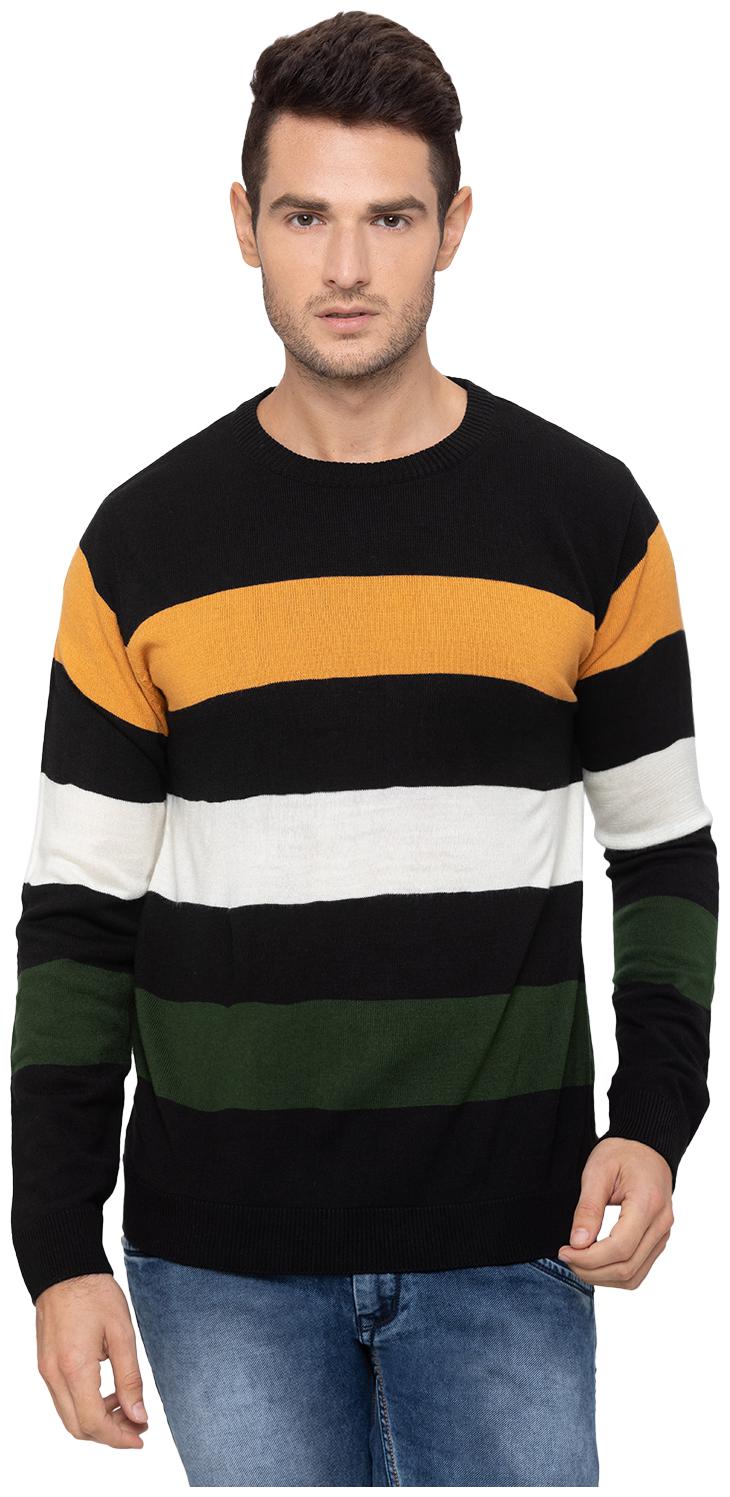 

Globus Men Black Round neck Pullover