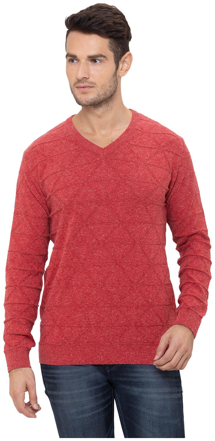 

Globus Men Red V neck Pullover