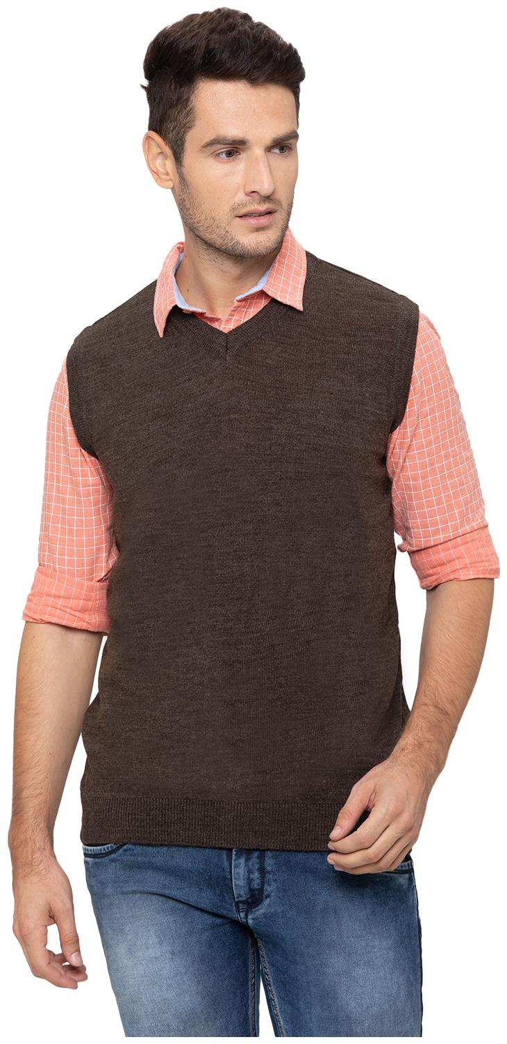 

Globus Men Brown V neck Pullover