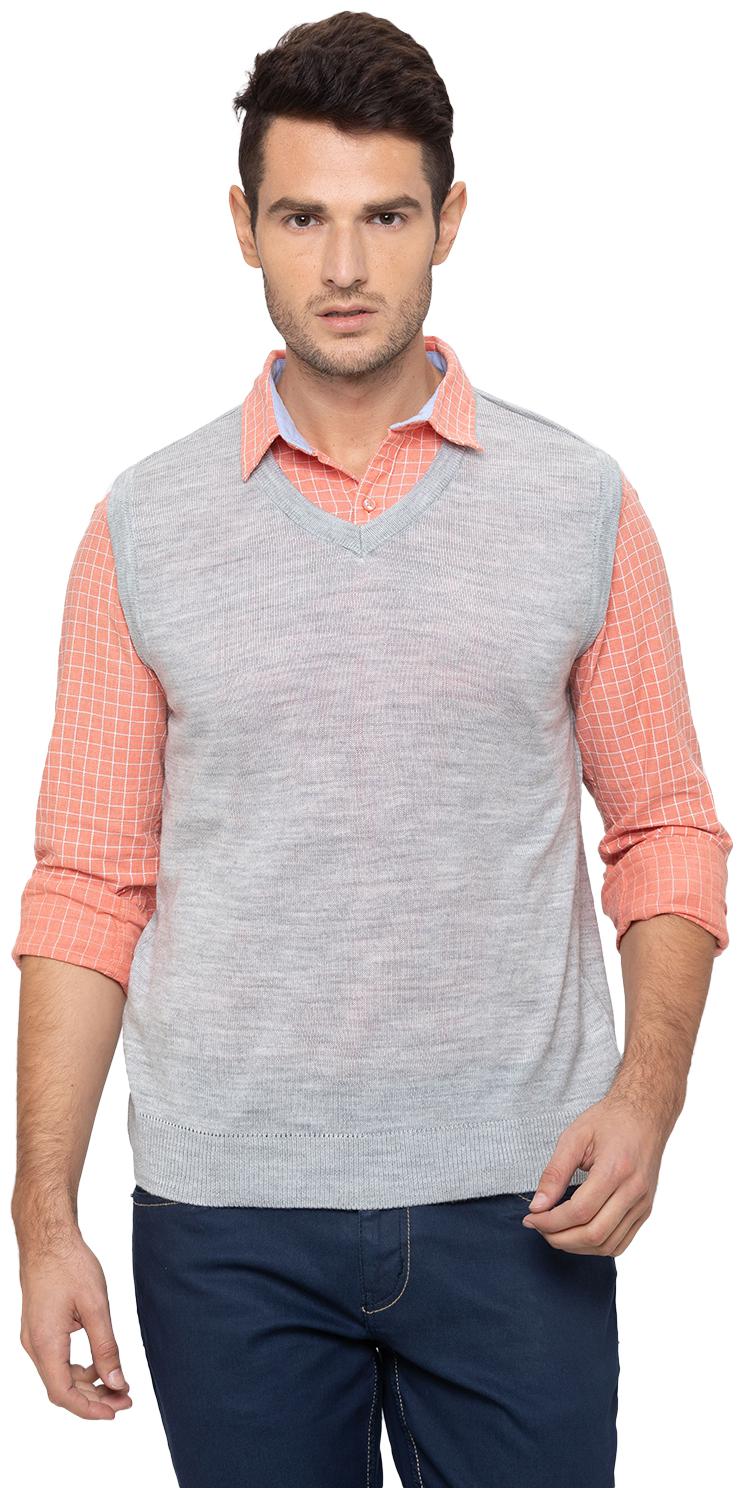 

Globus Men Grey V neck Pullover