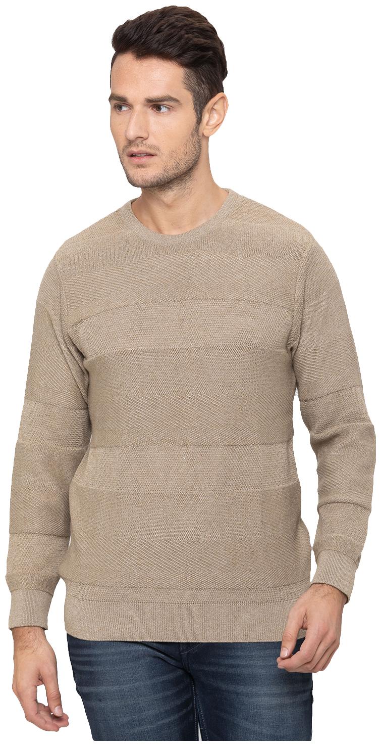 

Globus Men Brown Round neck Pullover