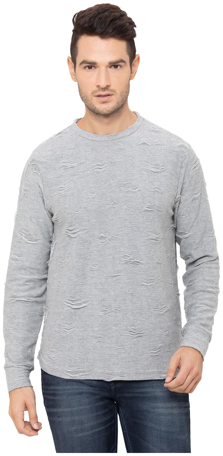 

Globus Men Grey Round neck Sweatshirt