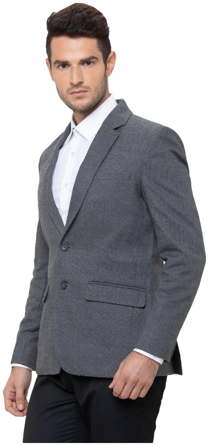 

Globus Men Grey Solid Regular fit Single Breasted Blazer