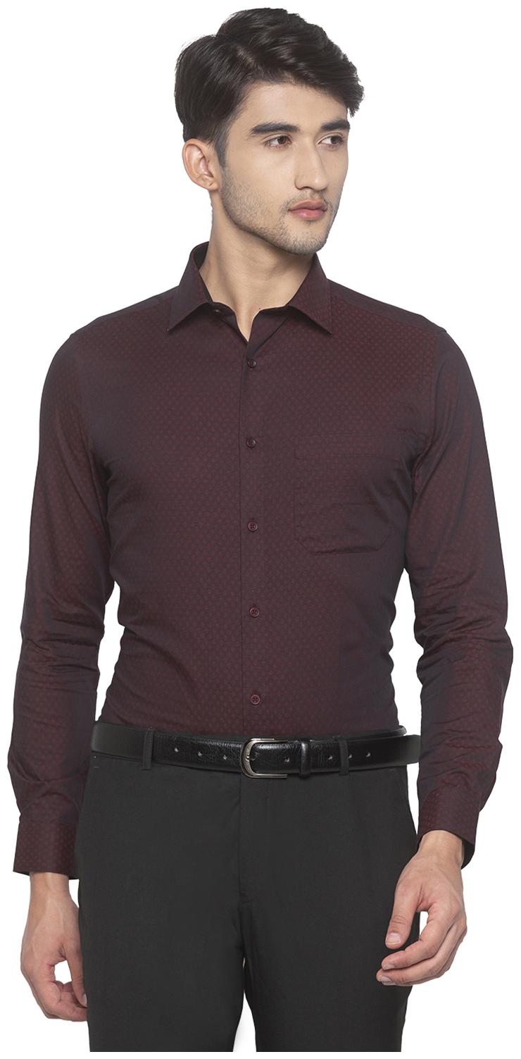 

Globus Men Slim fit Formal Shirt - Maroon