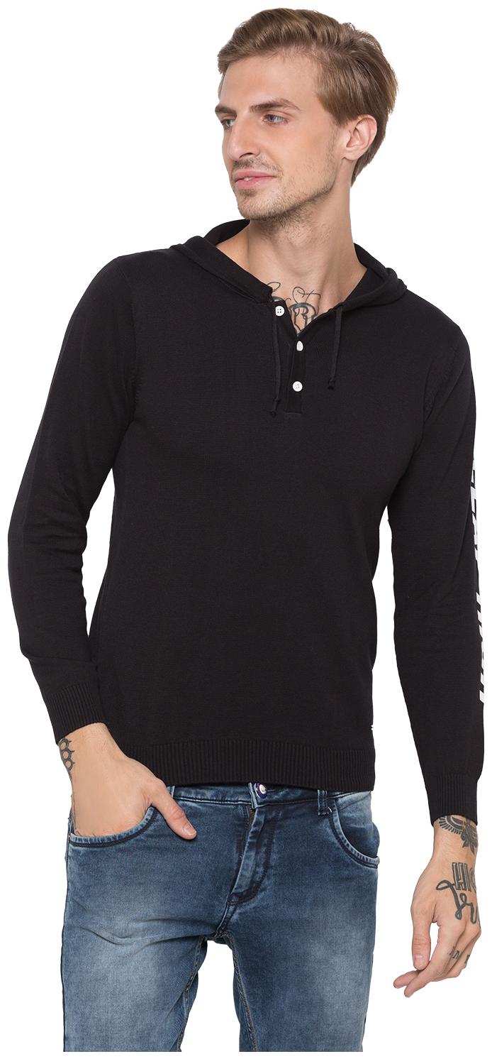 

Globus Men Black Regular fit Cotton Hood T-Shirt - Pack Of 1