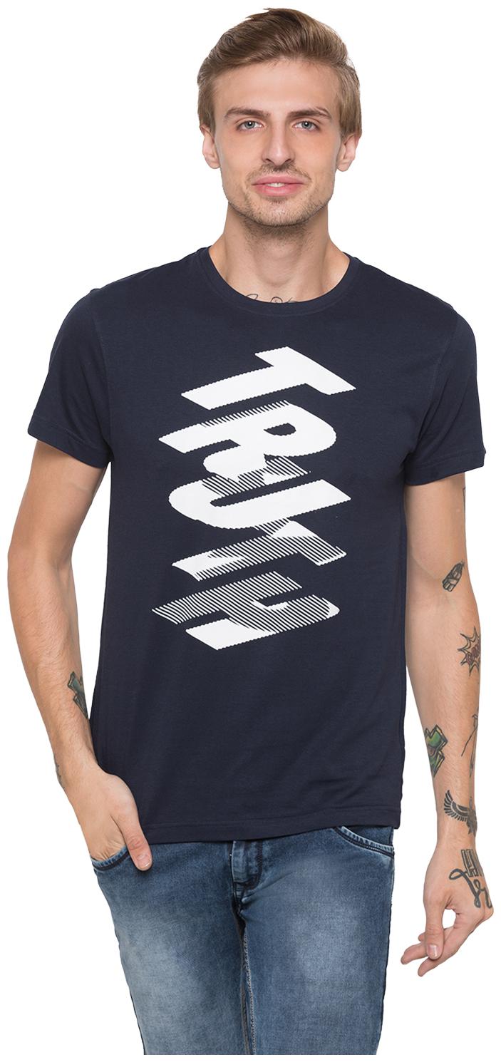 

Globus Men Navy blue Regular fit Cotton Round neck T-Shirt - Pack Of 1
