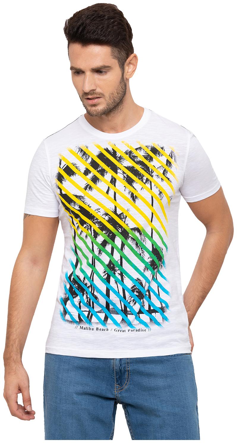 

Globus Men White Slim fit Cotton Round neck T-Shirt - Pack Of 1