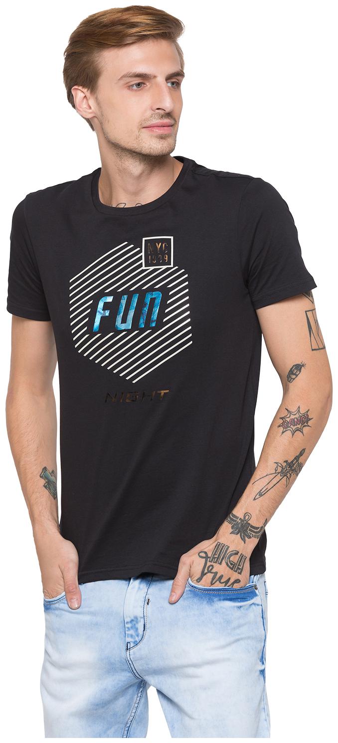 

Globus Men Black Slim fit Cotton Round neck T-Shirt - Pack Of 1