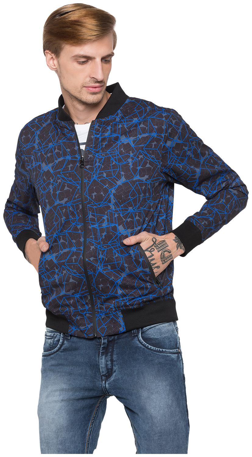 

Globus Men Black Geometric Bomber jacket