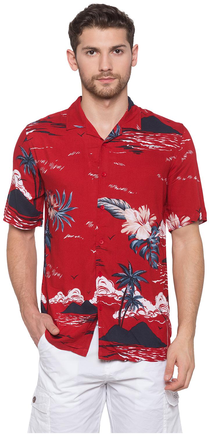 

Globus Men Red Floral Regular Fit Casual Shirt