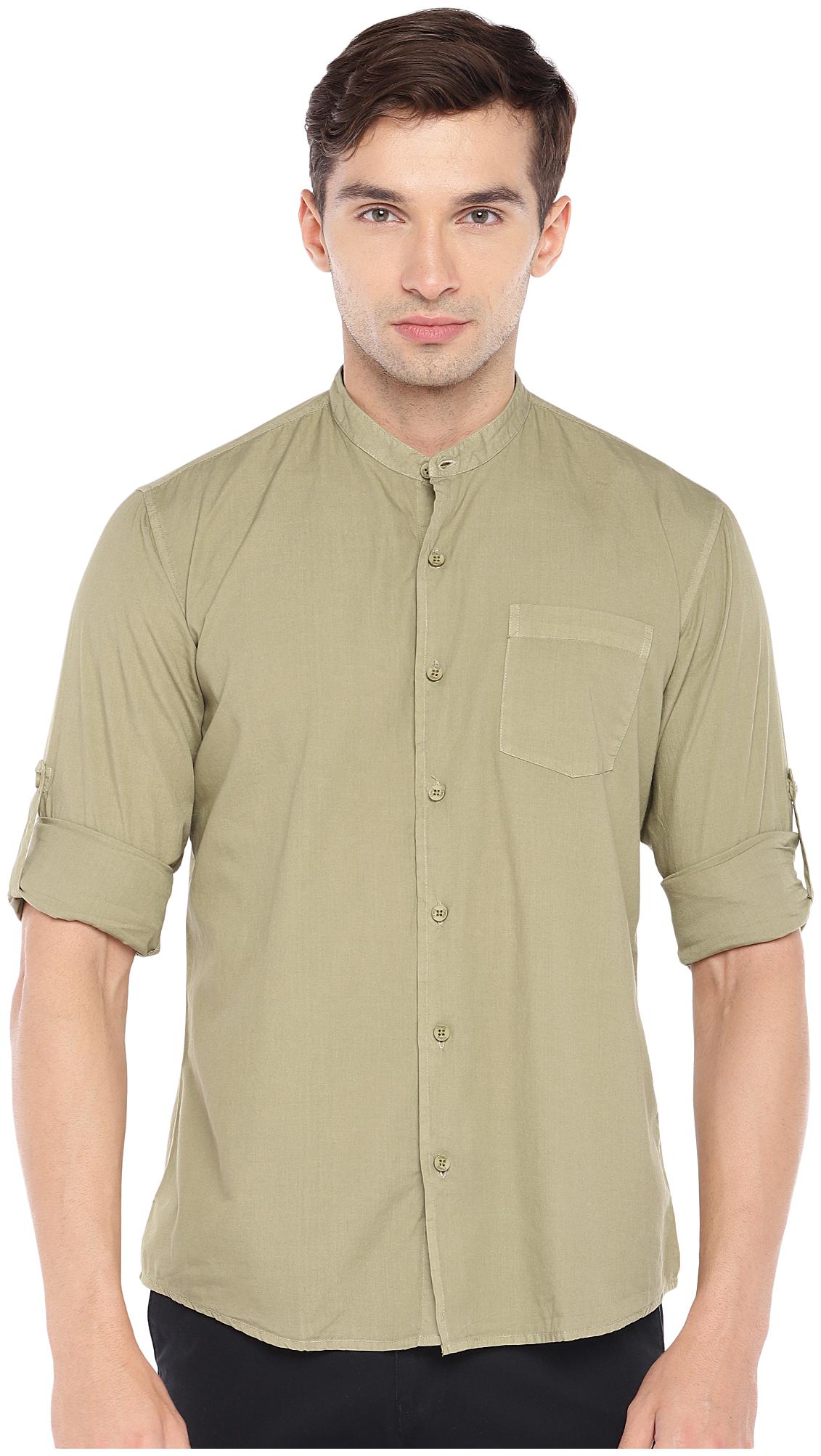 

Globus Men Beige Solid Regular Fit Casual Shirt