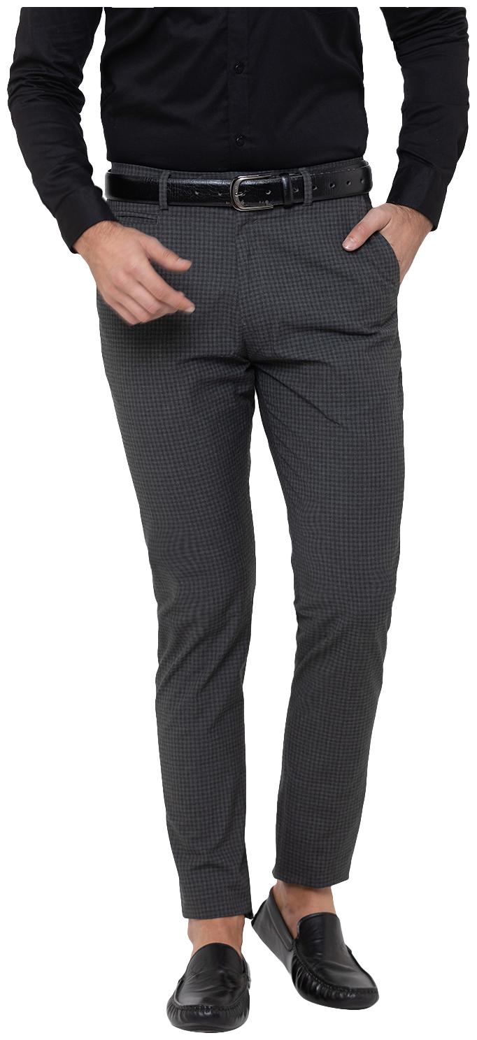 

Globus Men Checked Regular Fit Formal Trouser - Grey
