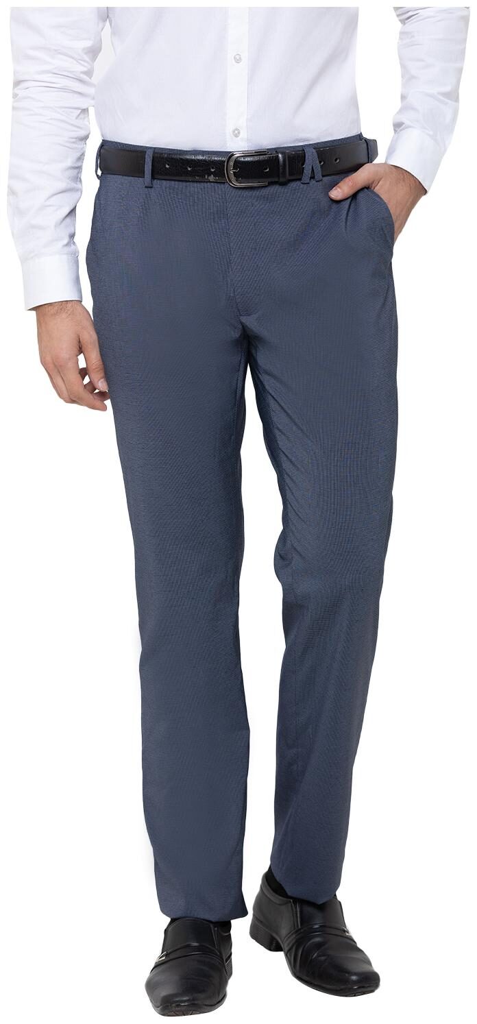 

Globus Men Solid Regular Fit Formal Trouser - Blue
