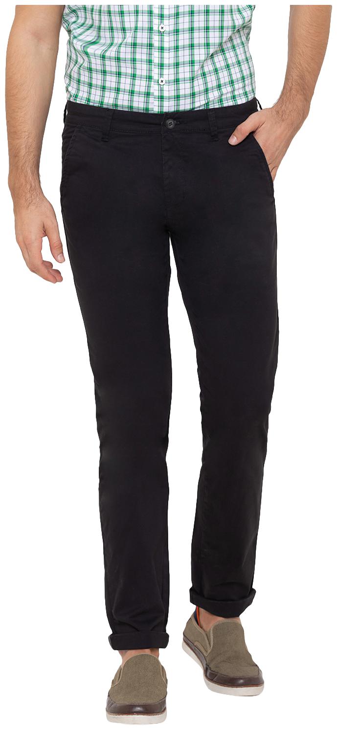 

Globus Men Solid Regular Fit Formal Trouser - Black