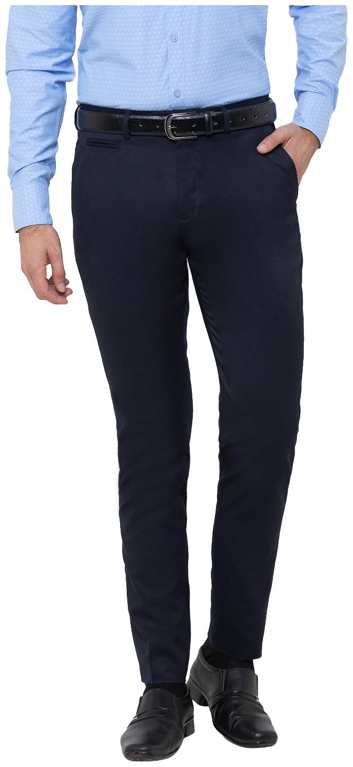 

Globus Men Solid Slim Fit Formal Trouser - Navy Blue