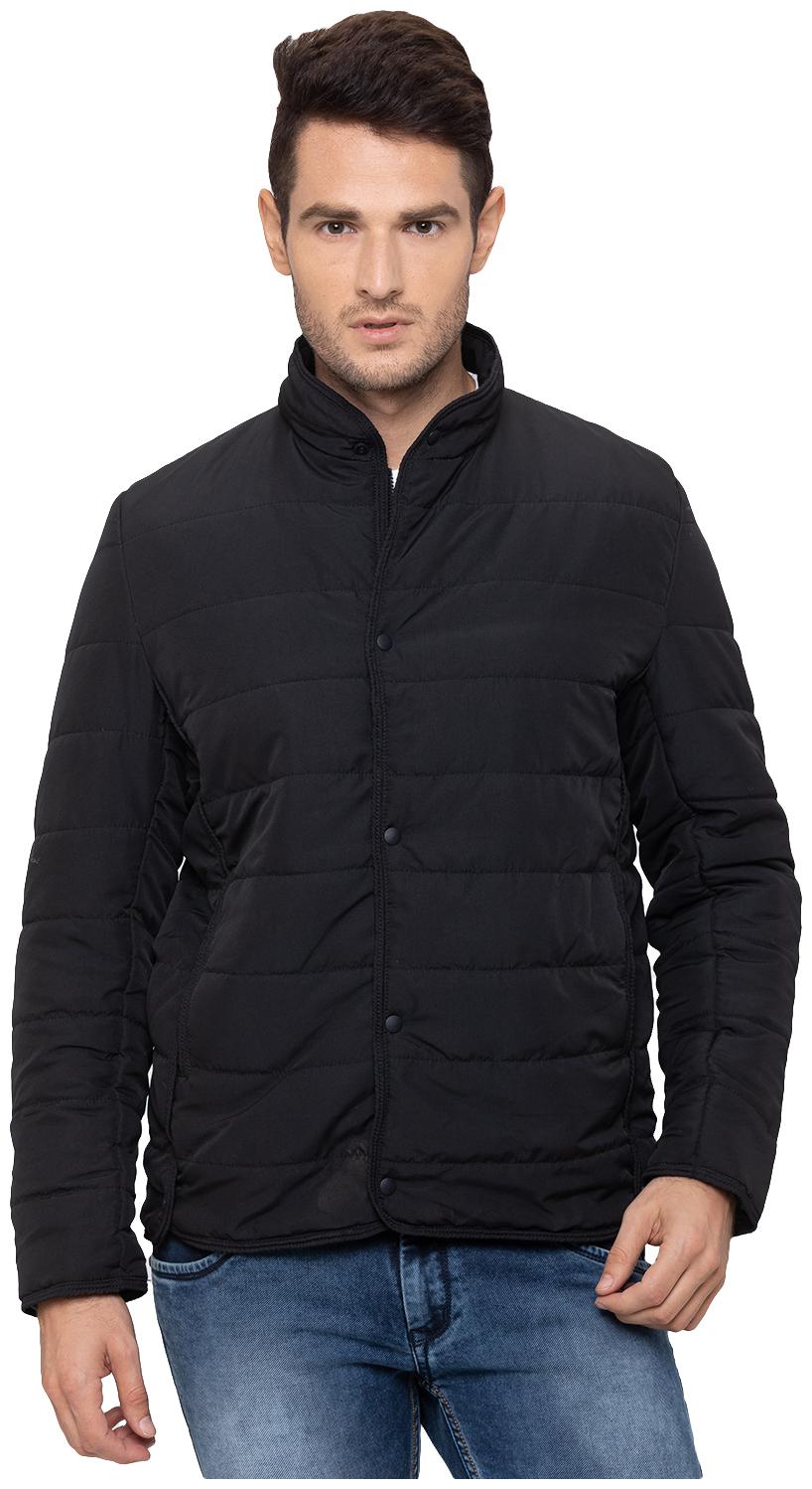 

Globus Men Black Solid Quilted jacket