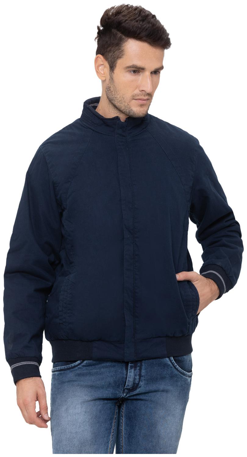 

Globus Men Navy blue Solid Windcheater jacket
