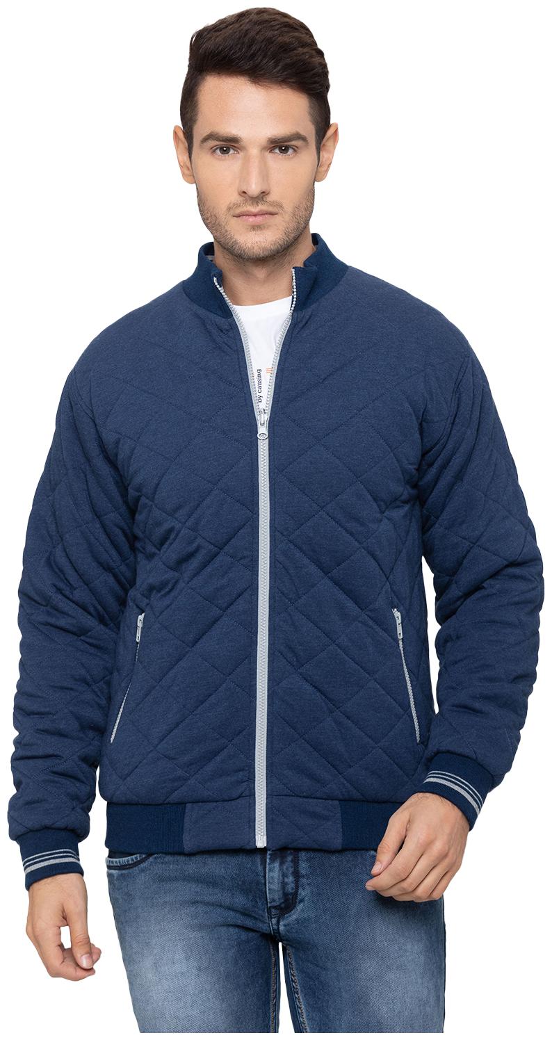 

Globus Men Navy blue Solid Quilted jacket